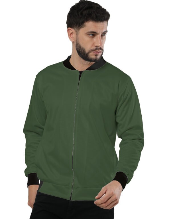 Olive Green Premium Bomber Jacket for Men – Regular Fit