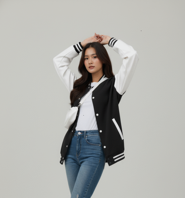 Classic Varsity Jacket for Women - Trendy College Style