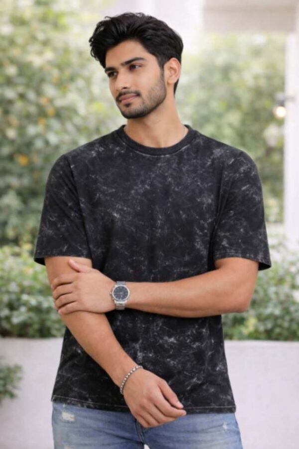 Men’s Acid Wash Oversized Tee – Drop Shoulder Fit