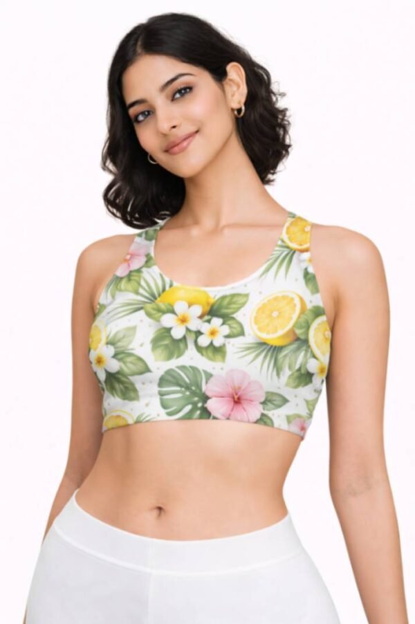 All Over Print Sports Bra – Poly Spandex | Women’s Activewear
